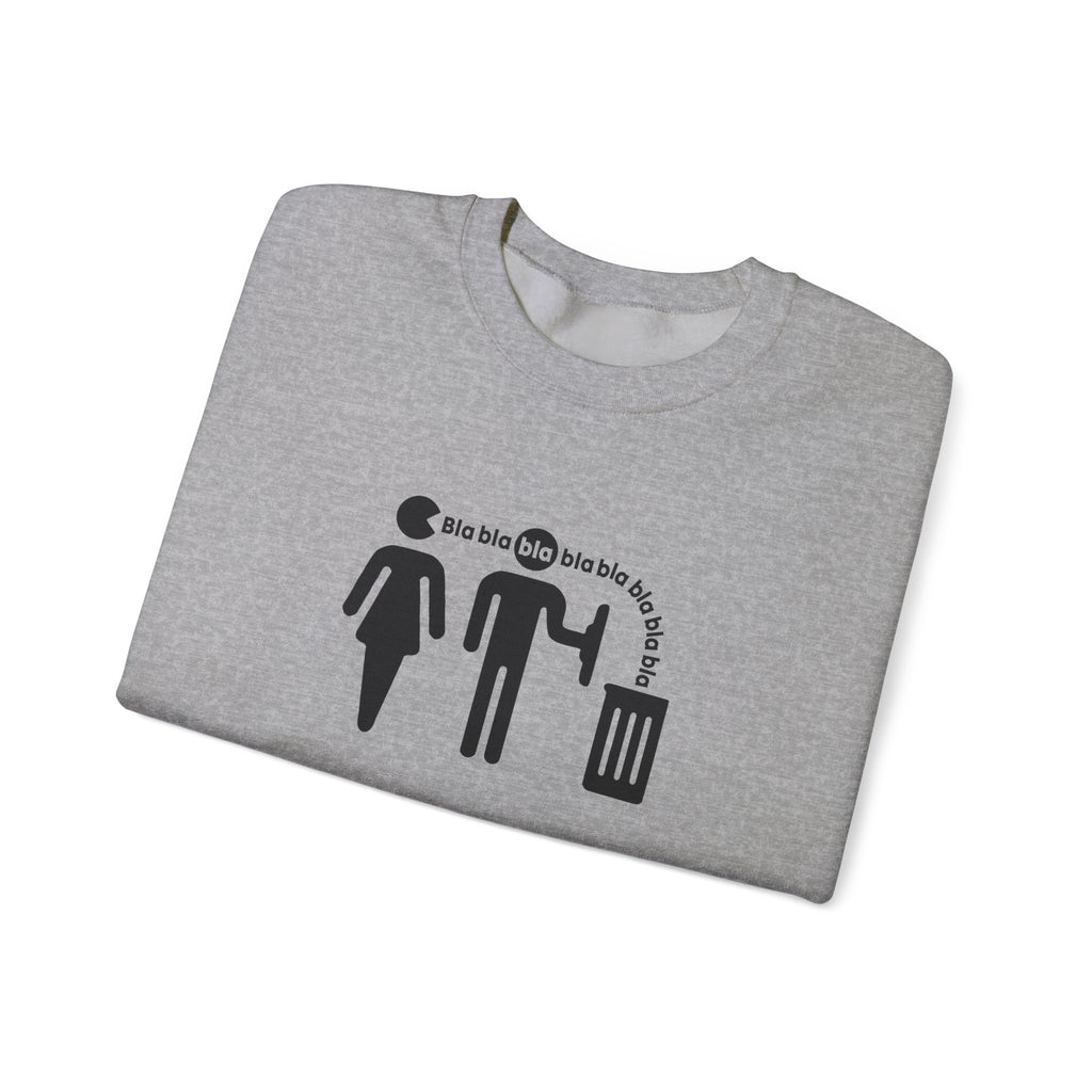 "Bla Bla" Talk Trash Sweatshirt — Funny Women's Trend U.S. Drip Culture Crewneck