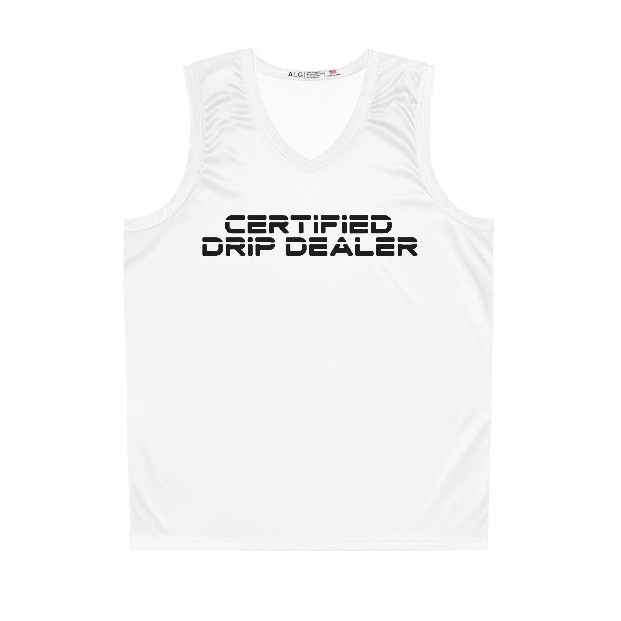 Certified Drip Dealer Basketball Jersey - Sporty Style for Hoopers, Gift for Players and Fans, Basketball Apparel