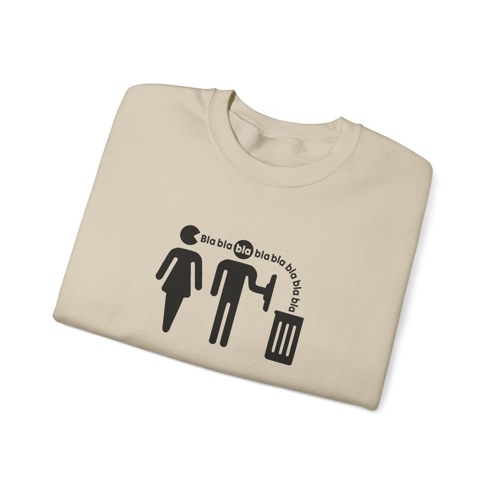"Bla Bla" Talk Trash Sweatshirt — Funny Women's Trend U.S. Drip Culture Crewneck