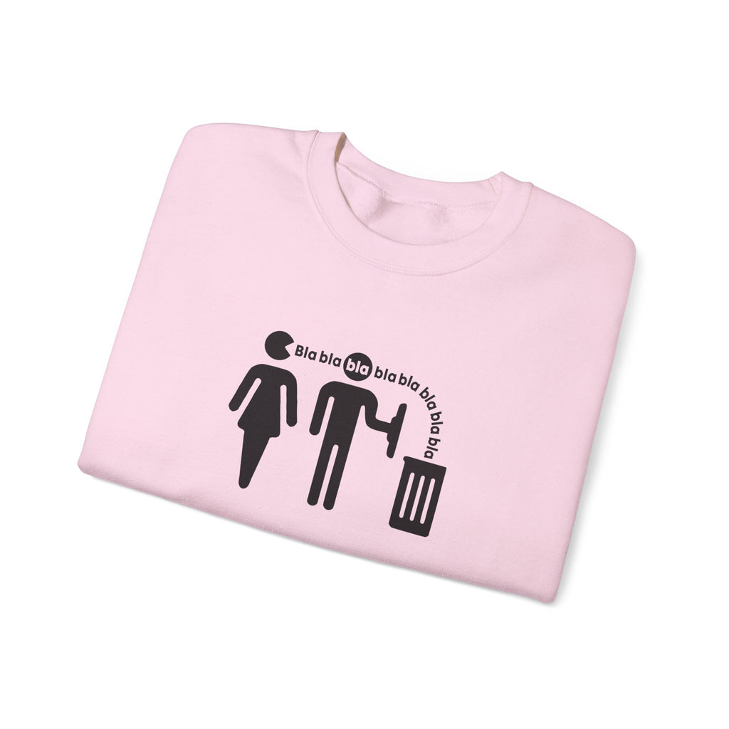 "Bla Bla" Talk Trash Sweatshirt — Funny Women's Trend U.S. Drip Culture Crewneck
