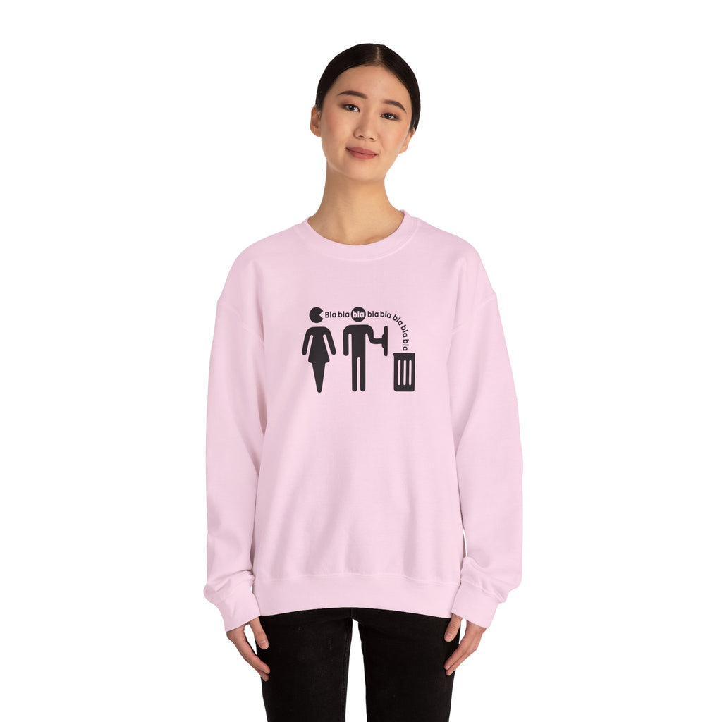 "Bla Bla" Talk Trash Sweatshirt — Funny Women's Trend U.S. Drip Culture Crewneck
