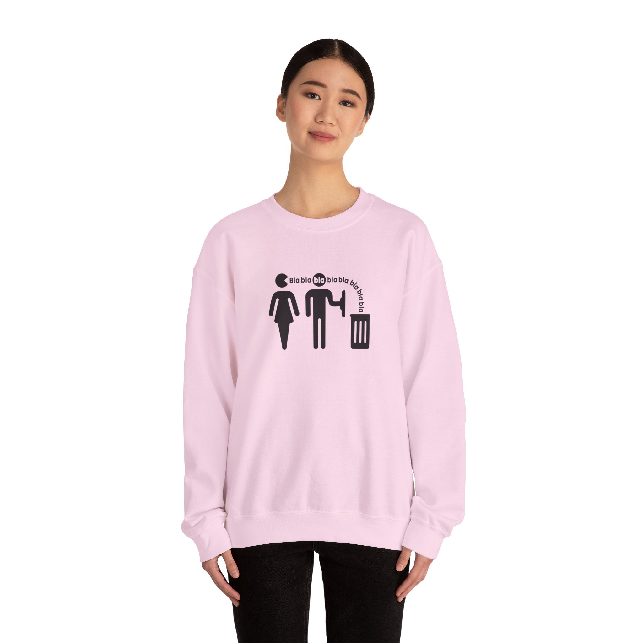 "Bla Bla" Talk Trash Sweatshirt — Funny Women's Trend U.S. Drip Culture Crewneck
