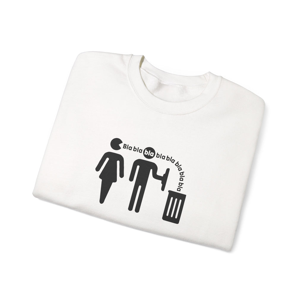 "Bla Bla" Talk Trash Sweatshirt — Funny Women's Trend U.S. Drip Culture Crewneck