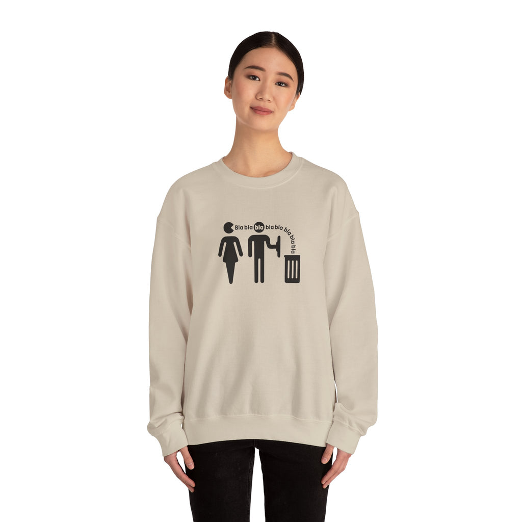 "Bla Bla" Talk Trash Sweatshirt — Funny Women's Trend U.S. Drip Culture Crewneck
