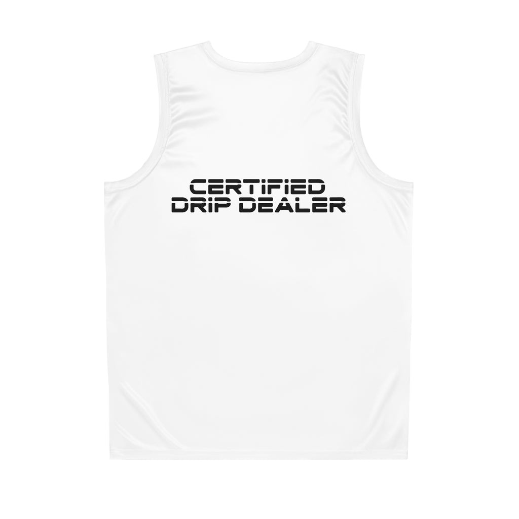Certified Drip Dealer Basketball Jersey - Sporty Style for Hoopers, Gift for Players and Fans, Basketball Apparel