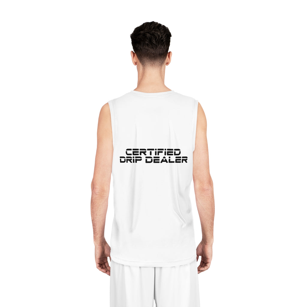 Certified Drip Dealer Basketball Jersey - Sporty Style for Hoopers, Gift for Players and Fans, Basketball Apparel
