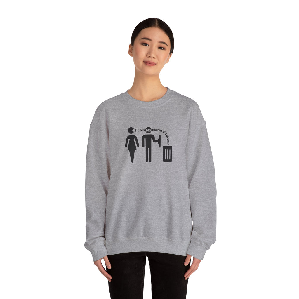 "Bla Bla" Talk Trash Sweatshirt — Funny Women's Trend U.S. Drip Culture Crewneck