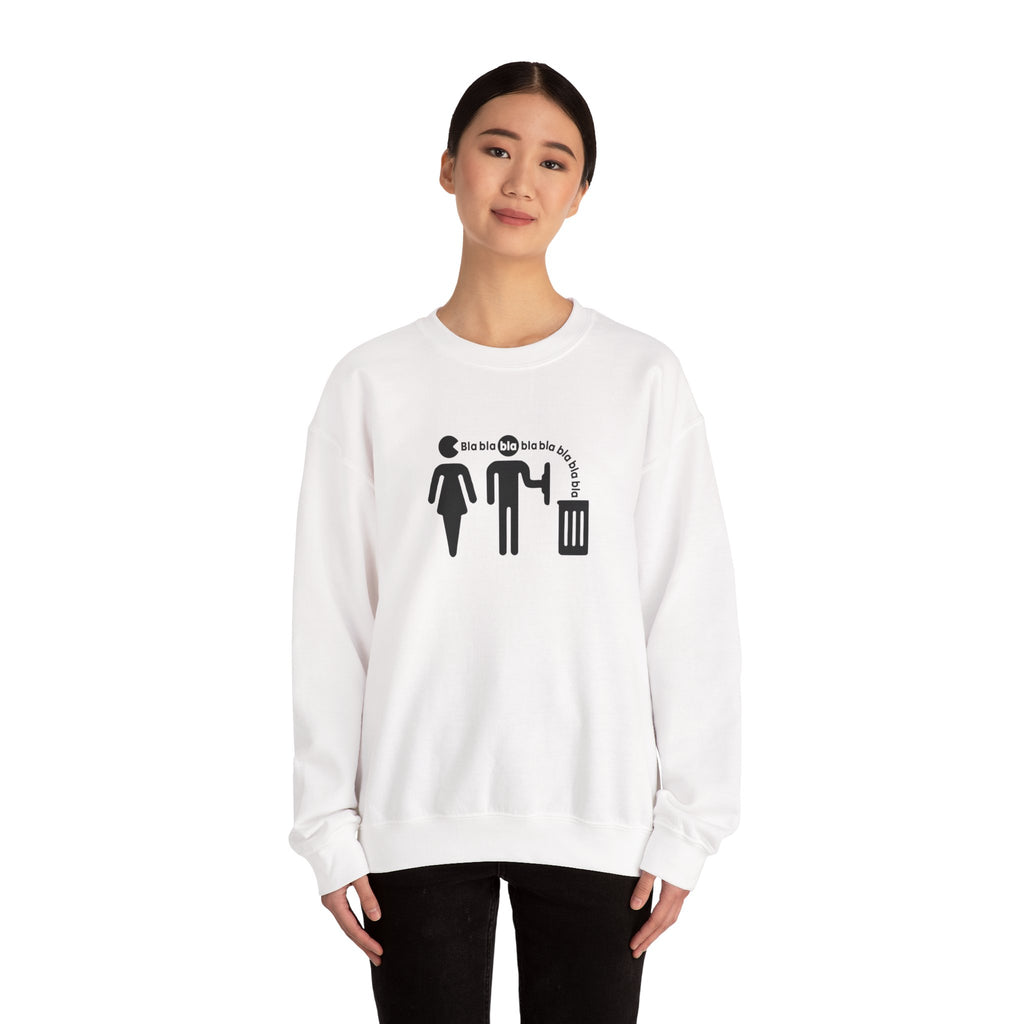 "Bla Bla" Talk Trash Sweatshirt — Funny Women's Trend U.S. Drip Culture Crewneck